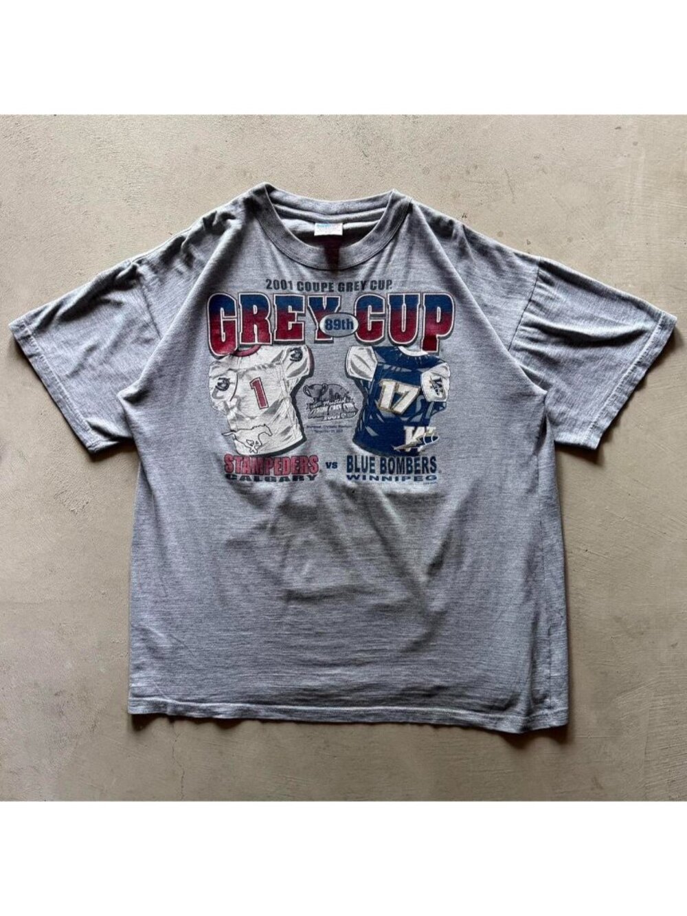 vintage 2001 CFL grey cup tshirt